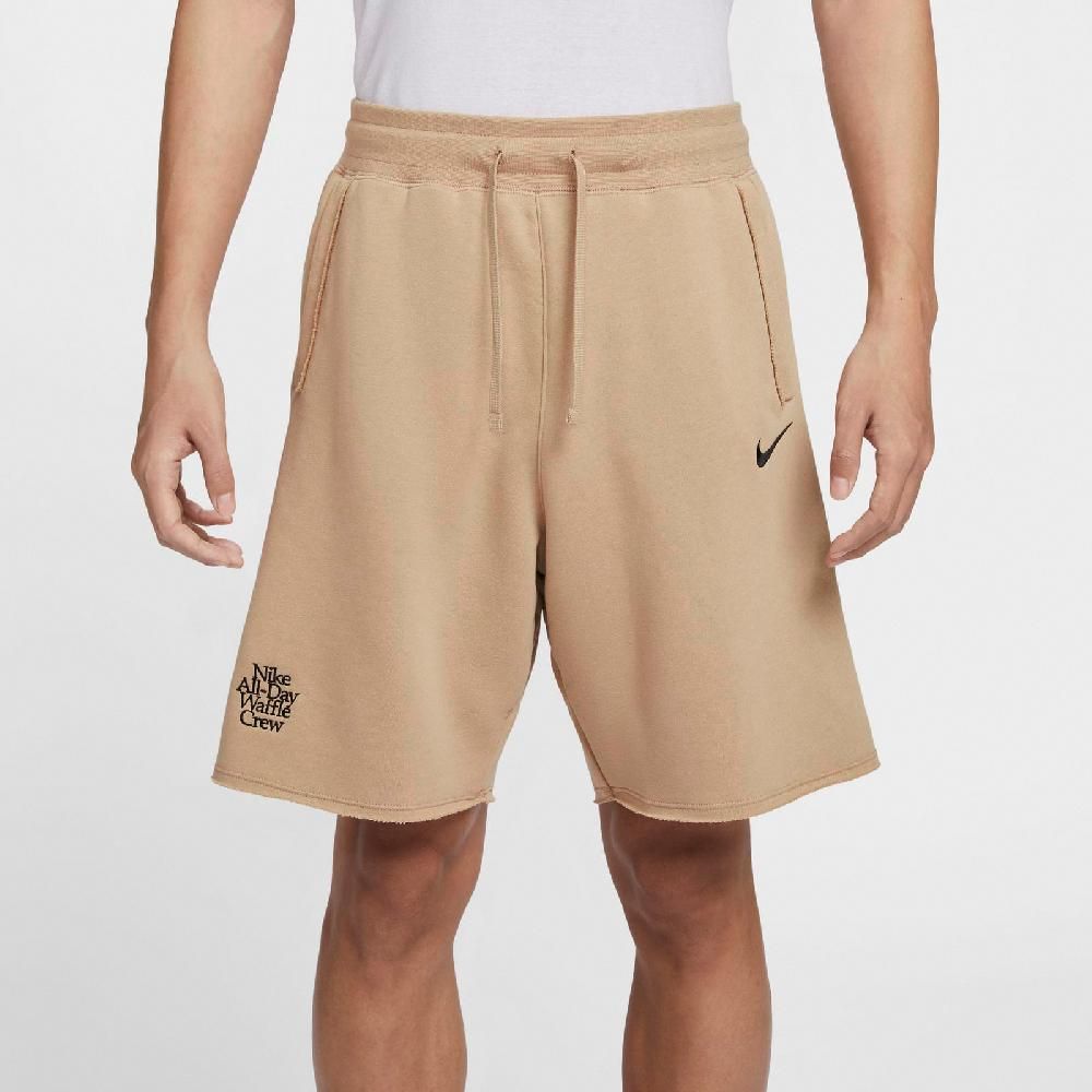 NIKE 耐吉 Nike 耐吉 短褲 Club ALUMNI Shorts 男款 卡其 寬鬆 毛圈布 抽繩 棉褲 褲子 HQ1203-200