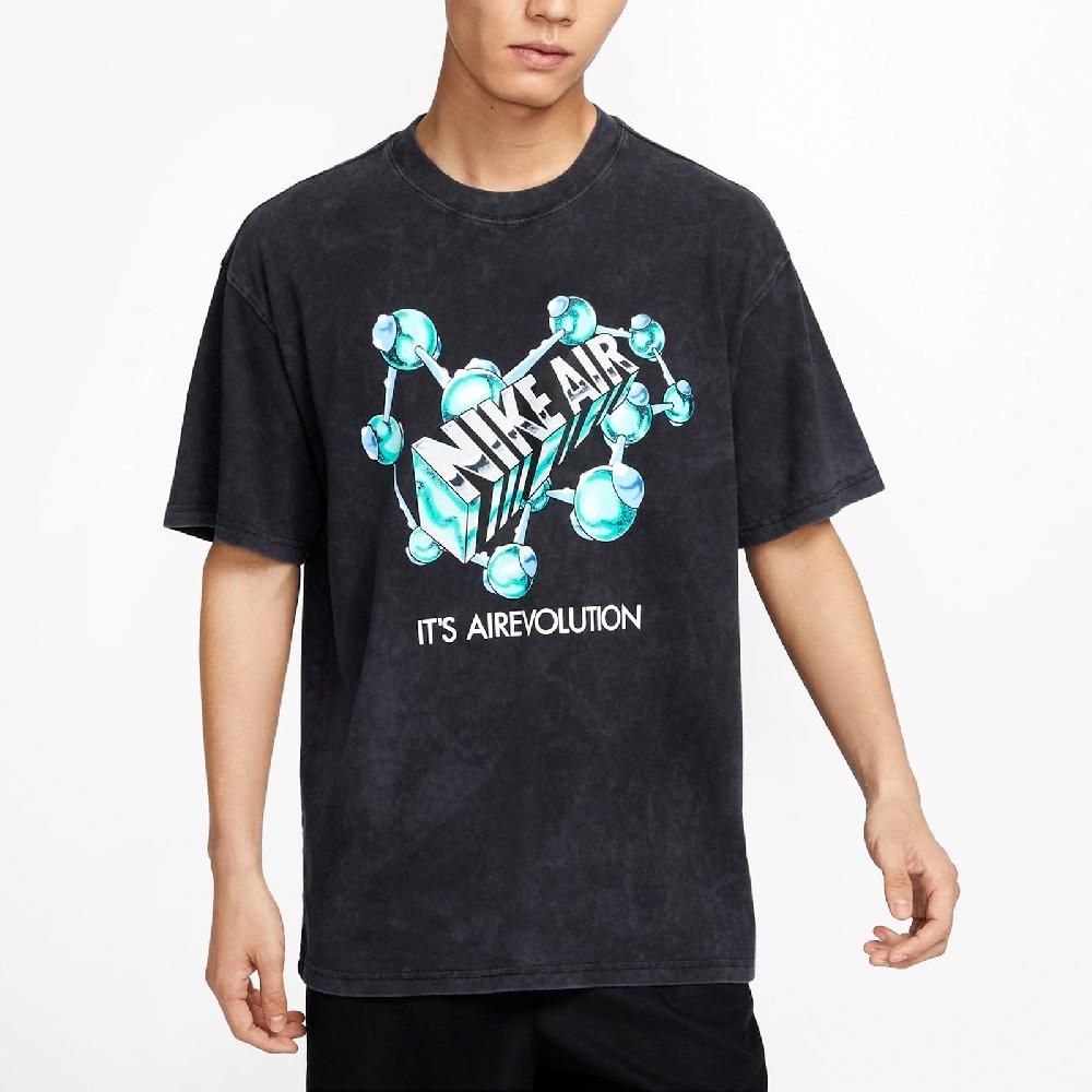 NIKE 耐吉 Nike 耐吉 短袖 NSW Tee 黑 寬鬆 男款 純棉 水洗 仿舊 短T 上衣 FZ5400-010