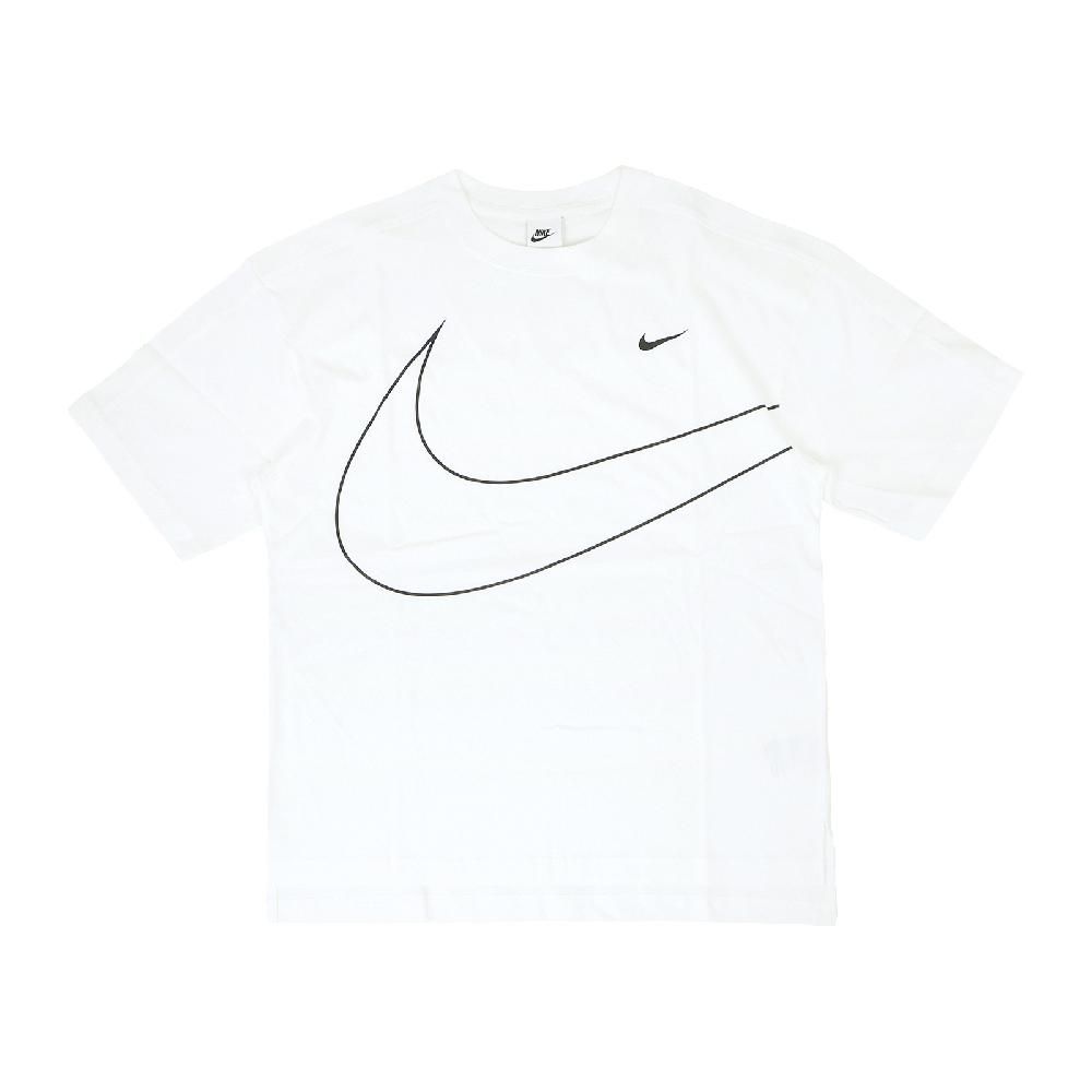 NIKE 耐吉 Nike 耐吉 短袖 NSW Swoosh Tee 女款 寬鬆 落肩 白 大勾 短T 上衣 HQ1581-100