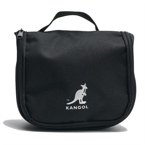 KANGOL 黑 盥洗包 懸掛式 化妝包 手提袋 旅行組 素色 6955360220