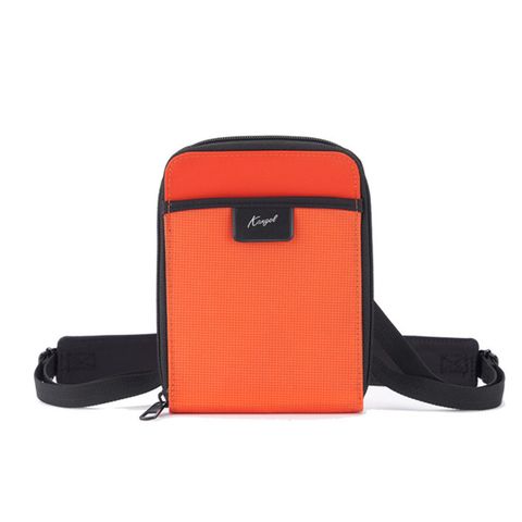 KANGOL 側背包 橘 多夾層 卡夾包 隨身小包 包包 6325170752