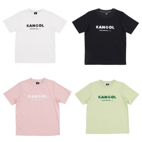 KANGOL 短袖 短T 黑 白 粉 綠 大LOGO 袋鼠 基本款 女 63221007-