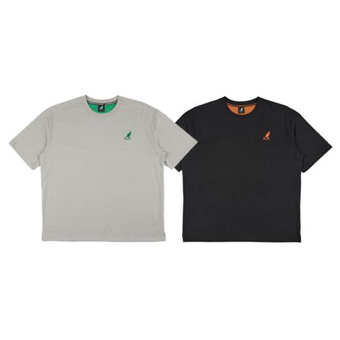KANGOL 短袖 灰 黑 寬版 落肩 散熱 休閒 上衣 中性 64251010-