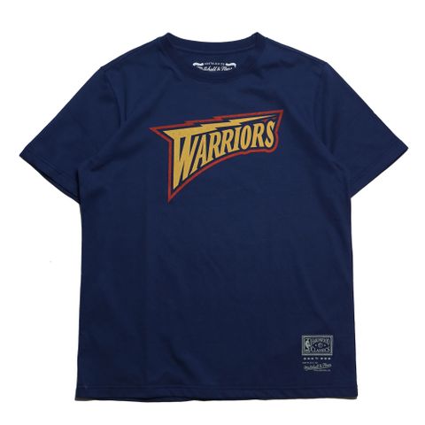 Mitchell & Ness 短T NBA TEAM LOGO 勇士 藍 男 MT22ATS01GSWR