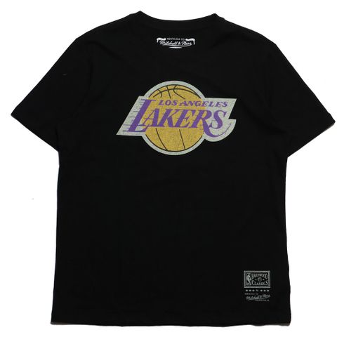 Mitchell & Ness 短T NBA TEAM LOGO 湖人 黑 男 MT22ATS01LALB