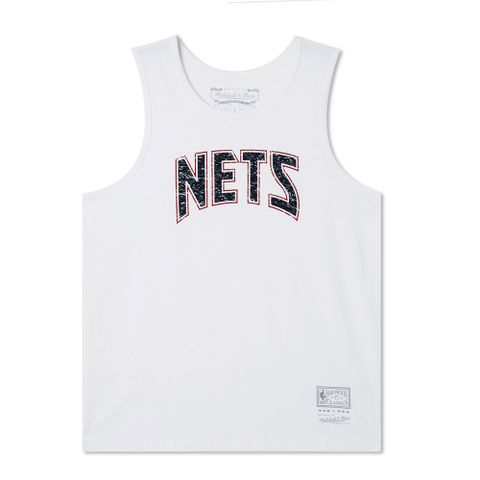 Mitchell & Ness M&N 背心 TEAM NAME DAD TANK 籃網 白 MNTK002NJNW