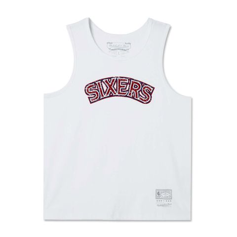 MITCHELL & NESS M&N 背心 TEAM NAME DAD TANK 76人 白 MNTK002P7W