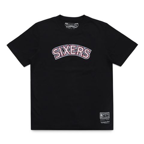 Mitchell & Ness M&N 短T TEAM NAME DAD TEE 76人 黑 MNTS002P7B