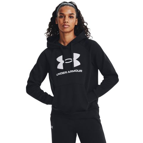 Under Armour 女 Rival Fleece Big Logo 長袖帽T