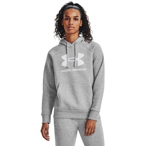 【UNDER ARMOUR】女 Rival Fleece Big Logo 長袖帽T