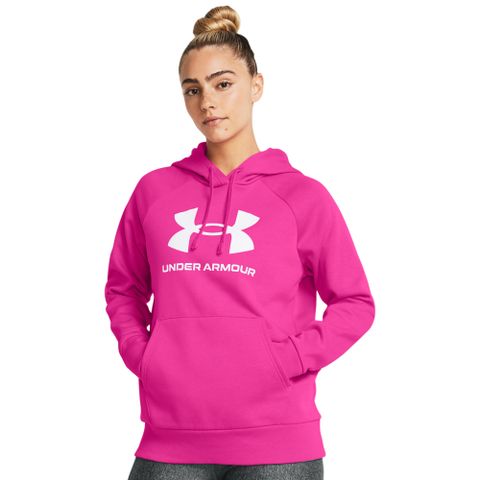 Under Armour 女 Rival Fleece Big Logo 長袖帽T