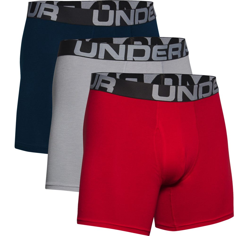 Under Armour UA 男 6Charged Cotton四角褲(3入)