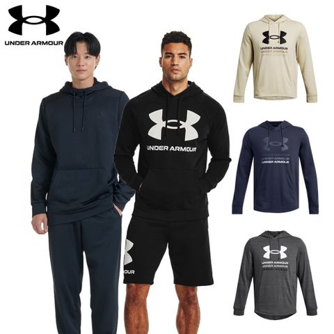 【UNDER ARMOUR】男 Rival Fleece連帽長袖套頭衫