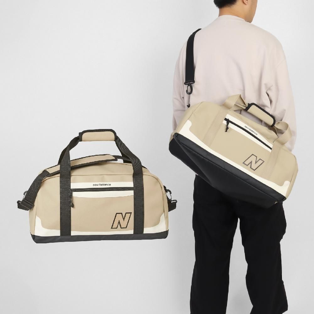 NEW BALANCE  紐巴倫 健身包 Legacy Duffle Bag 卡其 黑 可調背帶 大空間 旅行袋 側背包 NB LAB23107SOT