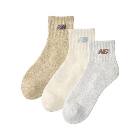 NEW BALANCE 紐巴倫 短襪 Everyday Ankle Socks 卡其 灰 米白 厚底 毛巾布 休閒襪 襪子 NB LAS33933AS2