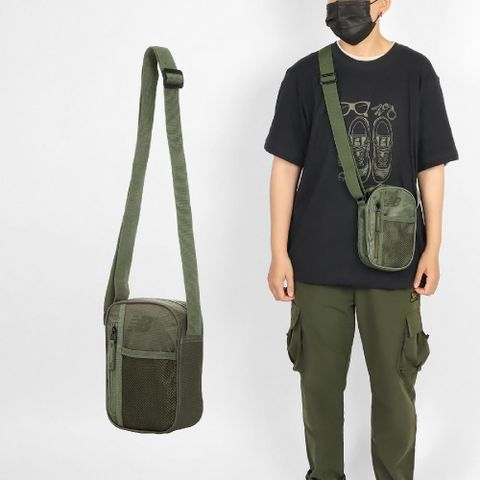 New Balance 紐巴倫 斜背包 OPP Core Shoulder Bag 軍綠 可調背帶 肩背包 隨行包 小包 NB LAB23102DEK