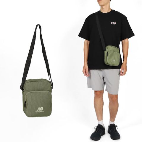 NEW BALANCE 紐巴倫 小包 Sling Bag 肩背包 斜背包 側背包 男女款 綠 NB LAB23124DEK