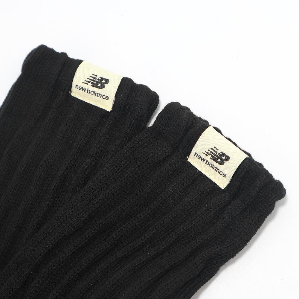 NEW BALANCE New Balance 紐巴倫 襪子 Crew Socks 黑 長襪 黑襪 休閒 穿搭 單雙入 毛巾布 坑條長襪 NB LAS40111BK