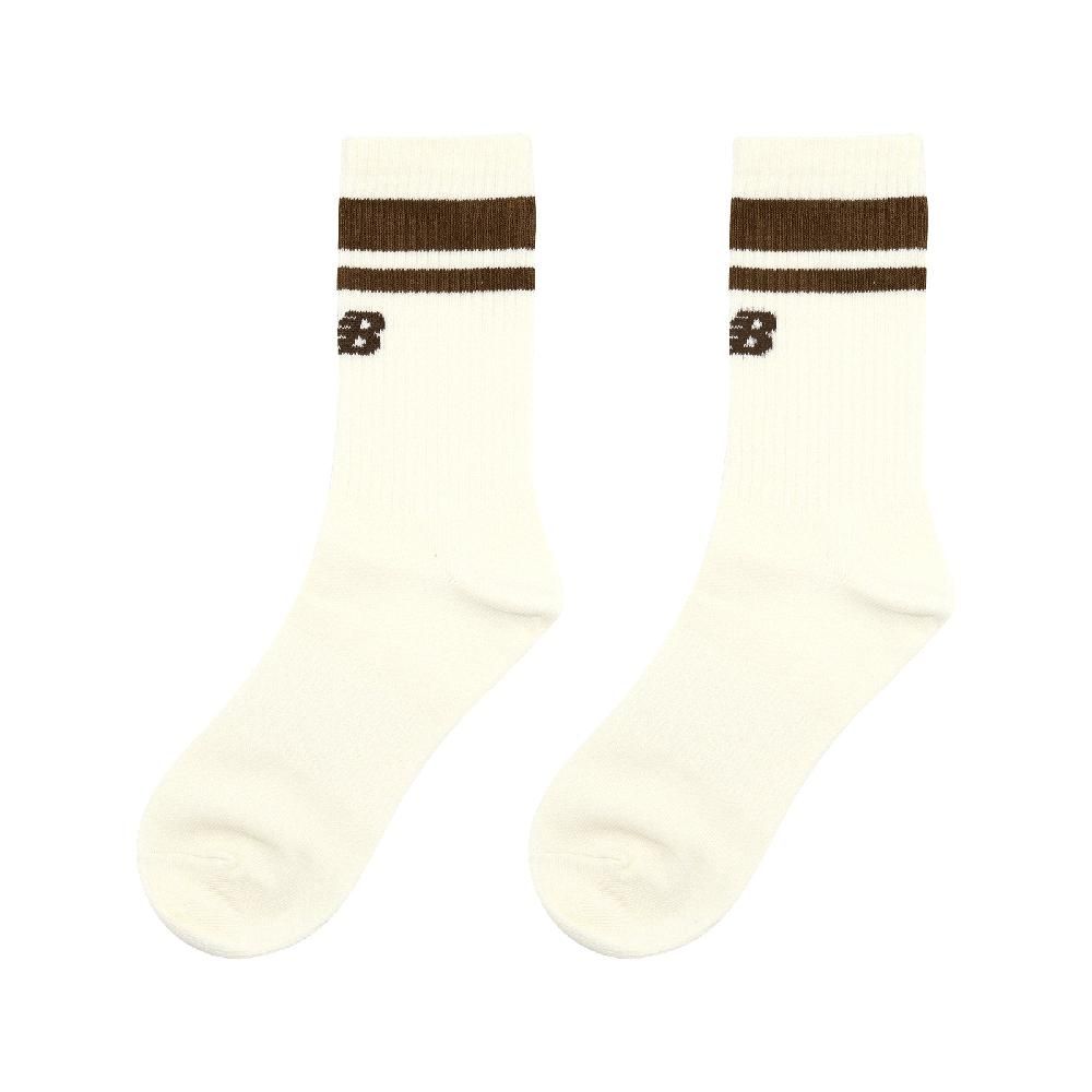 NEW BALANCE New Balance 紐巴倫 襪子 Crew Socks 米白 咖啡 長襪 中筒襪 休閒 穿搭 單雙入 LAS32161ROK