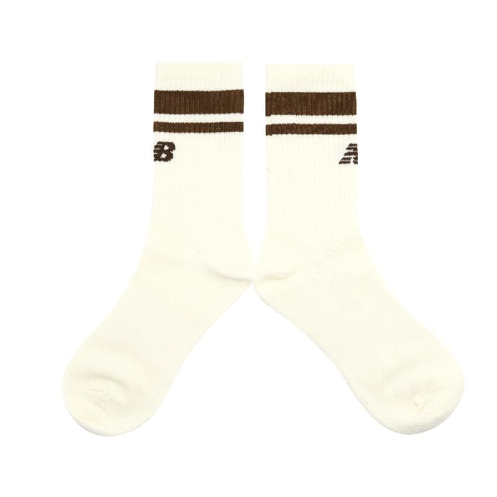 NEW BALANCE New Balance 紐巴倫 襪子 Crew Socks 米白 咖啡 長襪 中筒襪 休閒 穿搭 單雙入 LAS32161ROK