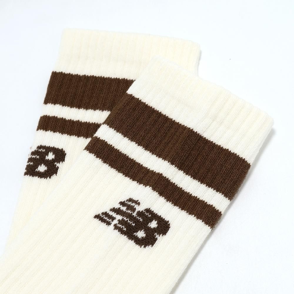 NEW BALANCE New Balance 紐巴倫 襪子 Crew Socks 米白 咖啡 長襪 中筒襪 休閒 穿搭 單雙入 LAS32161ROK