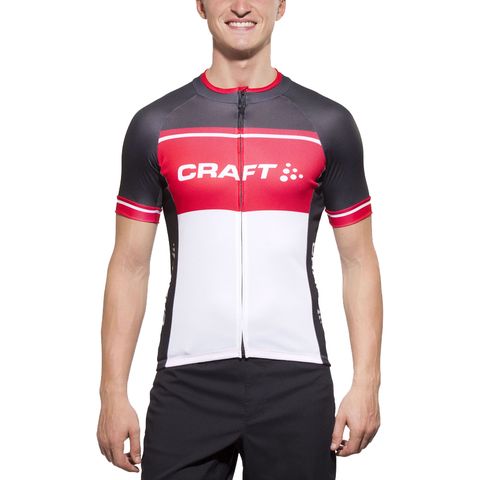 瑞典CRAFT Classic Logo 男款短袖車衣 1903296-9430 白/黑/紅