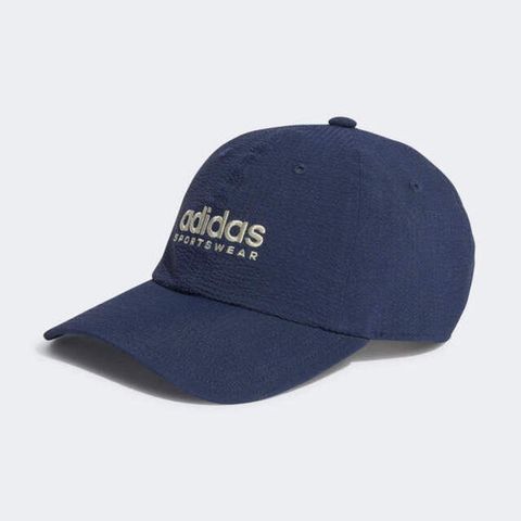 ADIDAS 愛迪達 Dad Cap Seersuc [IR7911] 棒球帽 鴨舌帽 運動 經典 休閒 透氣 泡泡紗 藍