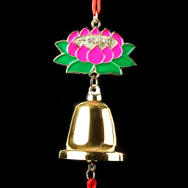  平安銅鈴開運飾品-金運蓮花