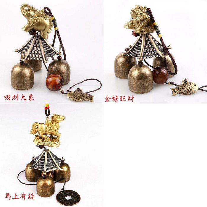 好運旺旺來 招財葫蘆合金銅鈴吊飾