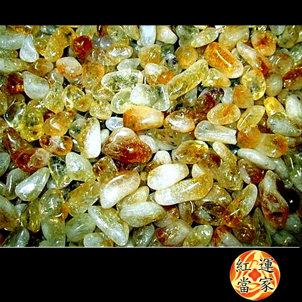 紅運當家 天然招財黃水晶碎石(粗) 淨重1000公克 特價優惠組  