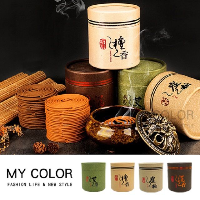  MY COLOR【任選2盒】天然小盤香 48單盤 薰香 檀香 沉香 艾草 崖柏 香薰 線香 防蚊 【P385】