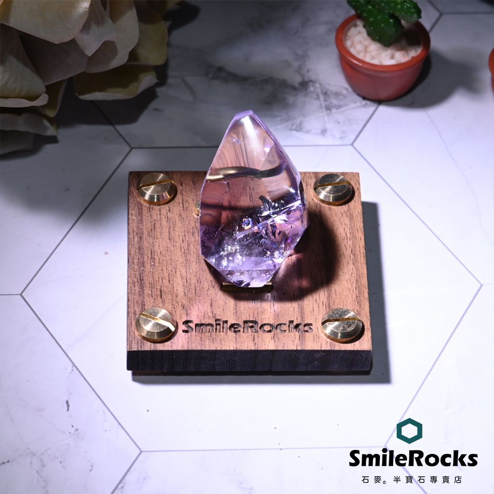 SmileRocks 石麥   紫水晶彩虹光隨形冰塊 4.3x1.7x2.2cm