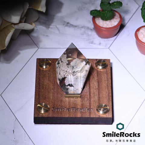 SmileRocks 石麥 白綠幽靈隨形冰塊 2.7x1.5x3.9cm No.043290108