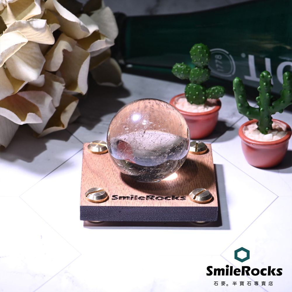 SmileRocks 石麥   茶黃晶球 直徑3.7cm No.050290112