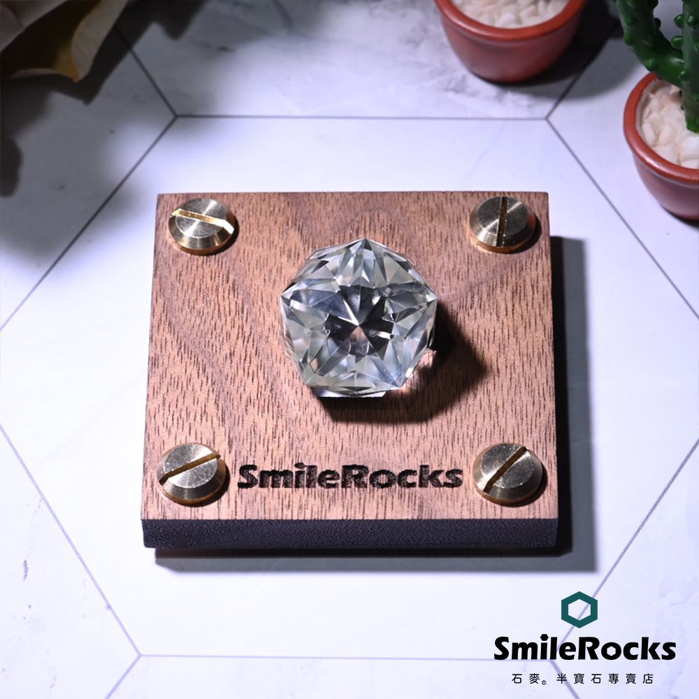 SmileRocks 石麥   多角切面白水晶球 直徑2.6cm No.051530111