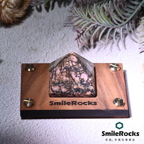 SmileRocks 石麥 玫瑰石金字塔 3.9x3.9x3.4cm No.080790201
