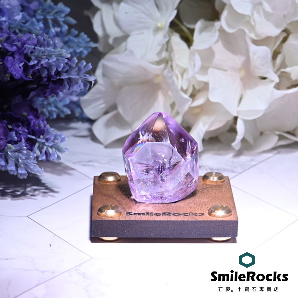 SmileRocks 石麥   紫水晶彩虹光隨形冰塊 3.2x2.3x3.7cm No.043860508