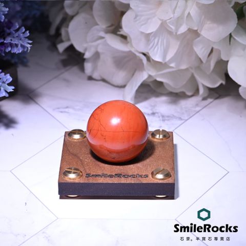 SmileRocks 石麥 紅碧玉球 直徑3.3cm No.050250508