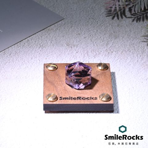 SmileRocks 石麥 巴西多角切面紫水晶球 直徑2.6cm No.043560522