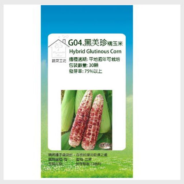 蔬菜工坊 G04.黑美珍糯玉米種子