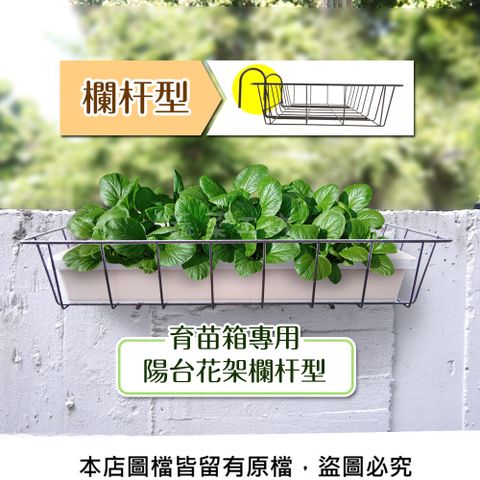 【蔬菜工坊】育苗箱專用陽台花架欄杆型