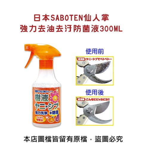 蔬菜工坊 日本SABOTEN仙人掌強力去油去汙防菌液300ML