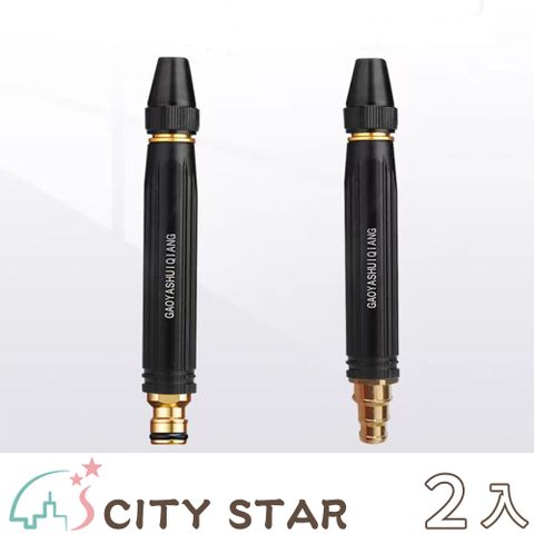 CITY STAR 黑金剛高壓合金噴水槍頭2款-2入