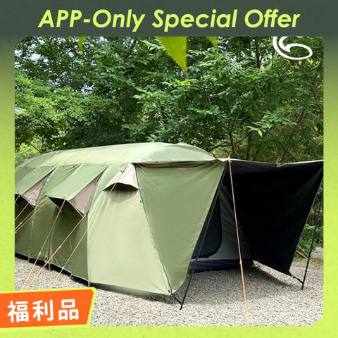 ADISI 雲杉黑膠鋁桿家庭帳AT22050【軍綠】【福利品出清】