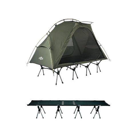 ZAMPURE Soloflex帳 Ultra 新版行軍床66CM 黑 贈登山杖 帳篷 行軍床 露營 逐露天下