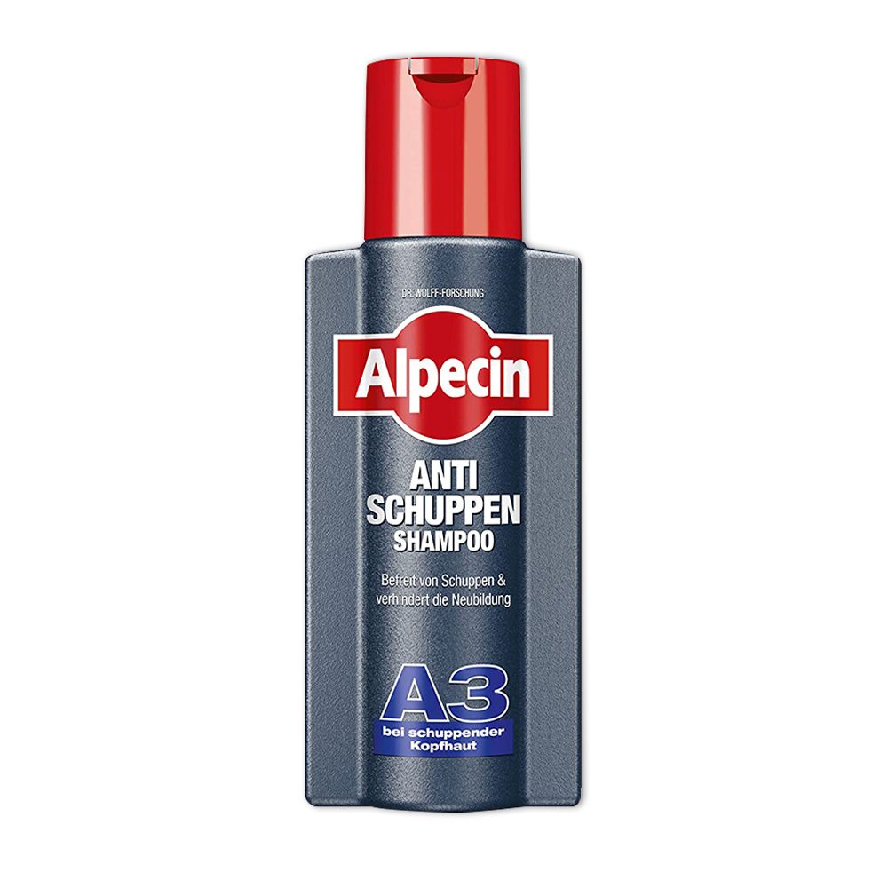 Alpecin 德國-咖啡因洗髮凝露-A3抗頭皮屑250ml/黑瓶(露營盥洗用品,保濕滋潤油性髮質洗髮精,強健髮根洗髮乳)