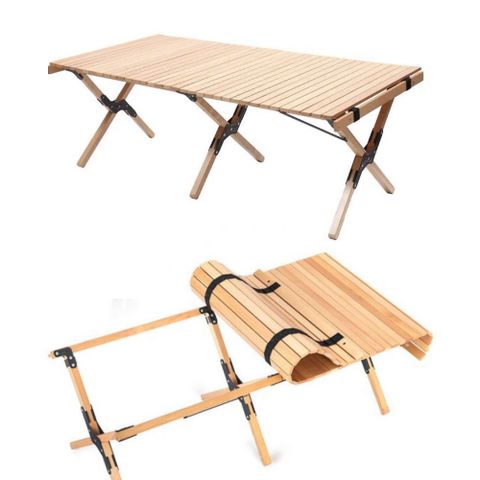 May Shop 戶外折疊桌蛋捲桌 便攜折疊桌【110042427】