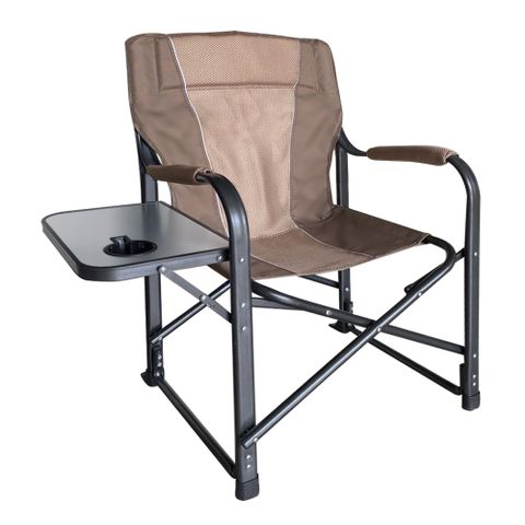 G+居家 豪華加寬戶外導演椅-咖啡色