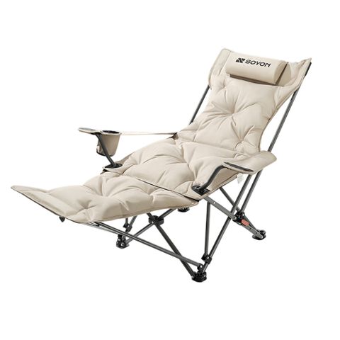 露營躺椅 戶外折疊躺椅（露營椅子 辦公室午休躺椅 四檔調節 坐睡兩用）