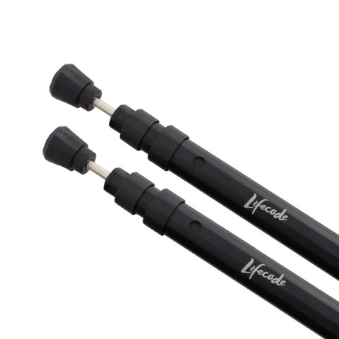 LIFECODE鋁合金可伸縮12邊形營柱90-220cm-2色可選12310711/8